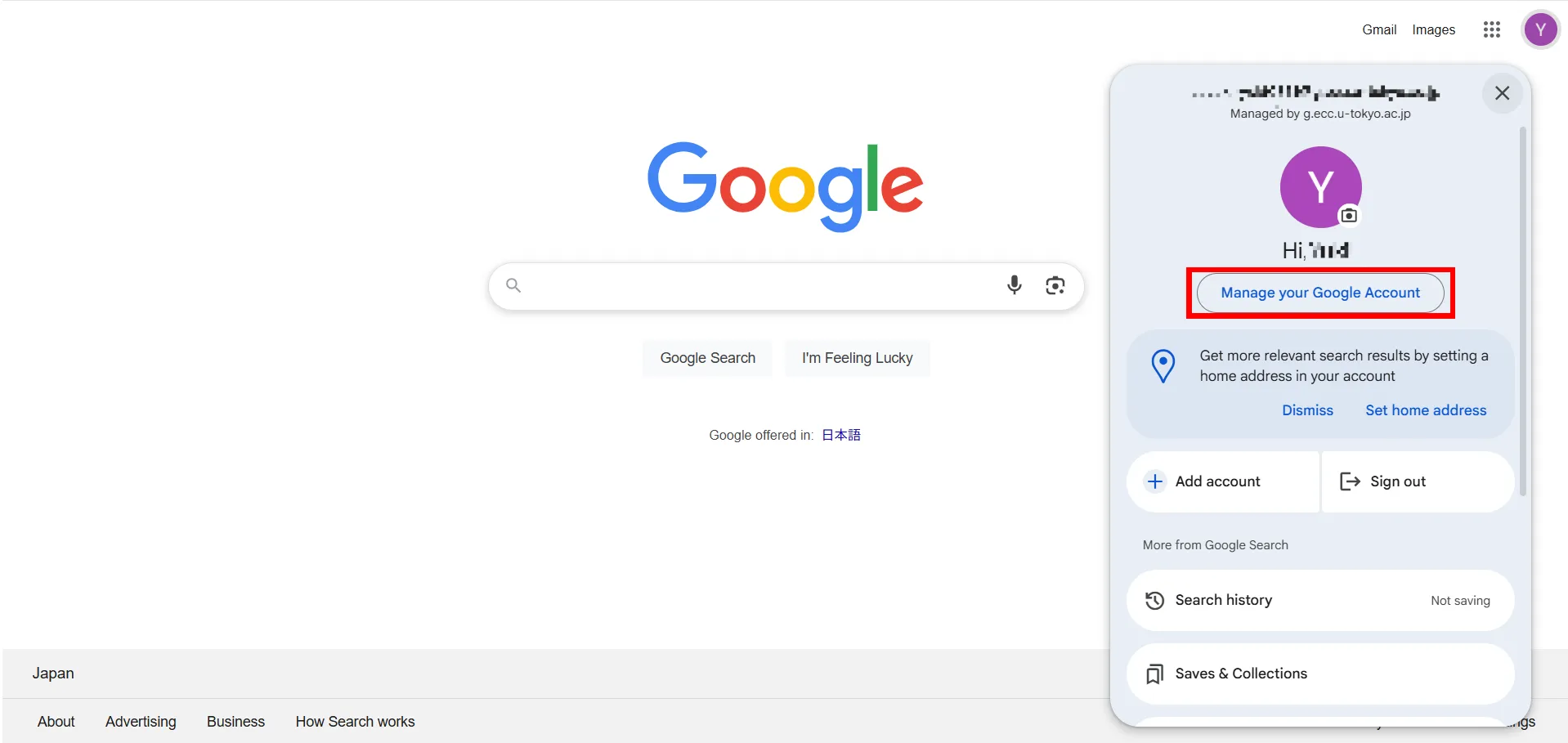 Manage your Google Account